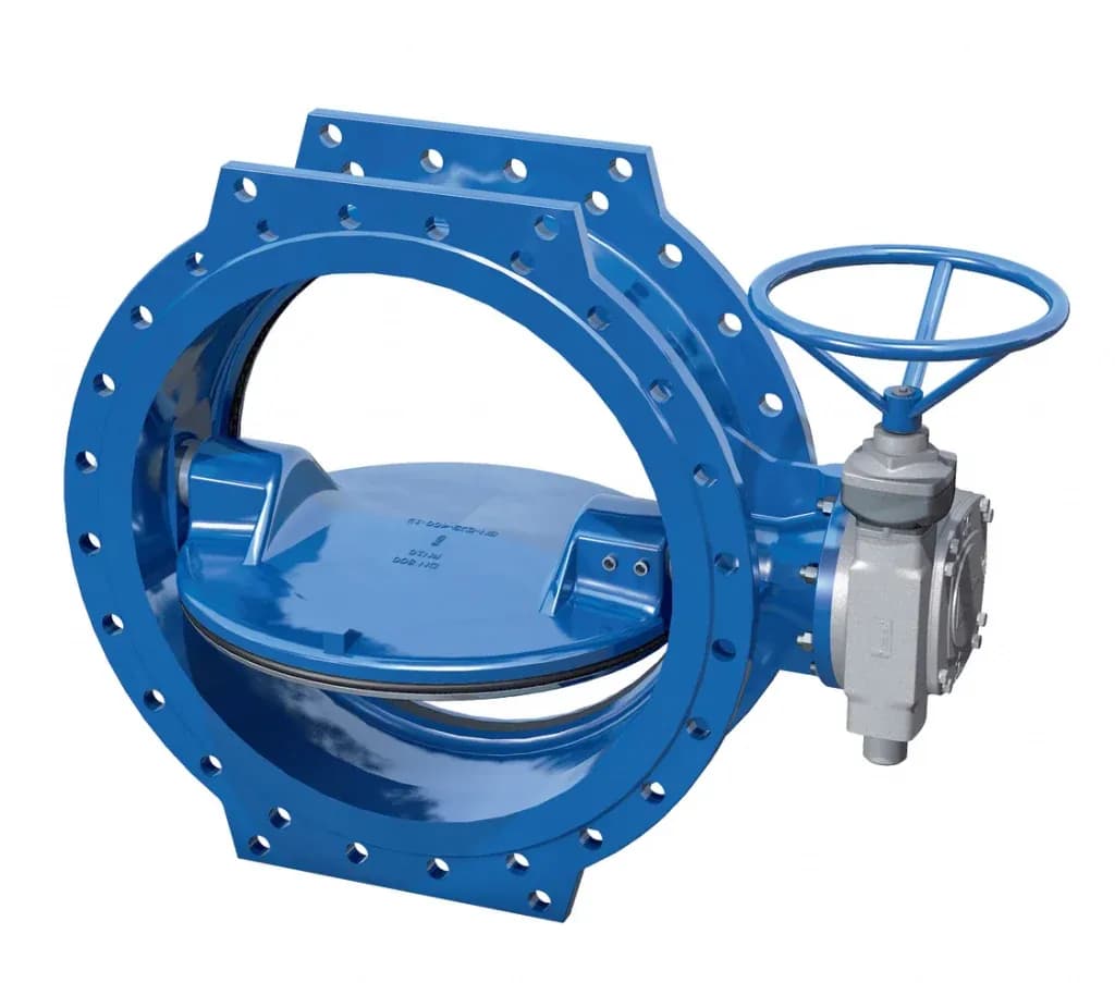 Поворотный затвор VAG EKN® M DN 200 PN 10, короткая строительная длина F16, с редуктором и маховиком